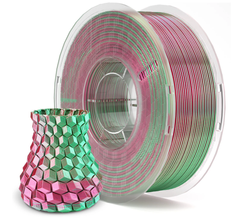 ELEGOO Silk PLA Filament 1.75mm Colored 1KG - Silk Green Red