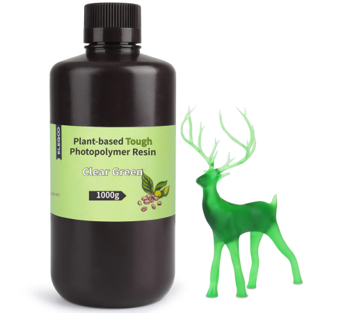 ELEGOO Plant-Based Resin Colored 1KG&2KG - 1KG / #Clear Green