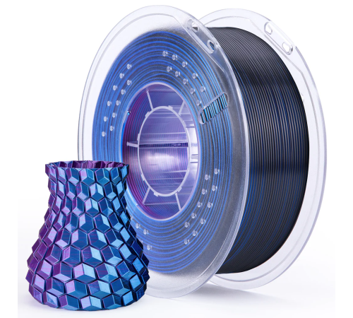 ELEGOO PLA Filament 1.75mm Colored 1KG - Silk Blue Purple Black