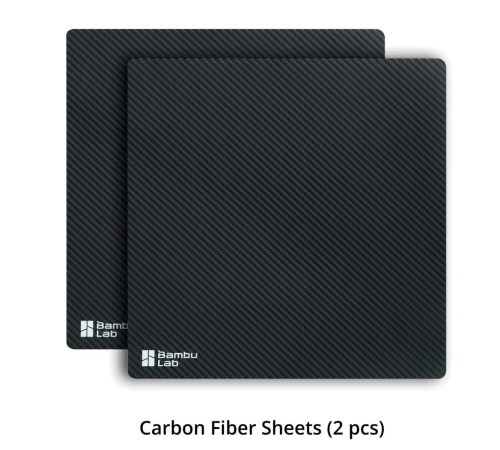 Комплект текстурованих плівок Carbon Fiber Sheets (2шт) для 3Д-принтера Bambu Lab A1 mini